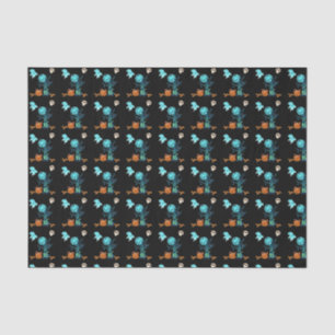 Halloween Spooky Creepy Ghosts Fledermäuse Skulls Seidenpapier