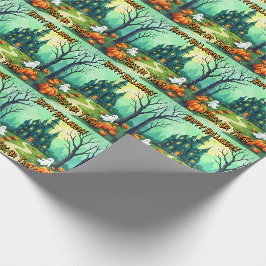 Halloween Spooky Cute Modern Collection Geschenkpapier (Ecke)