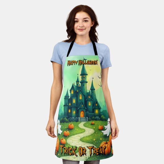 Halloween Spooky Cute Modern Collection Schürze (Getragen)