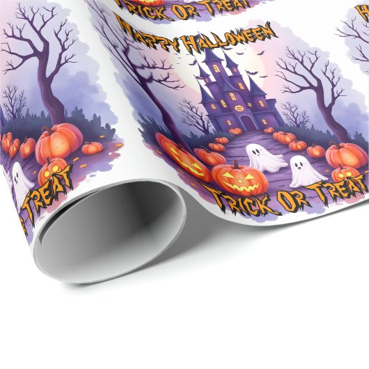 Halloween Spooky Cute Popular Collection Geschenkpapier (Rolleneckpunkt)