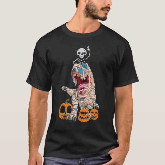 Halloween Spooky Dinosaur Skeleton 4 T-Shirt (Vorderseite)