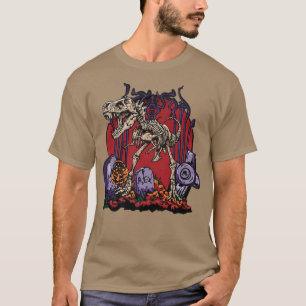 Halloween Spooky Dinosaur Skeleton T Rex Premium T-Shirt