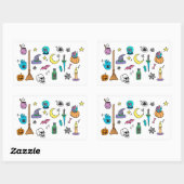 Halloween Spooky Doodle Stickers (Blatt)