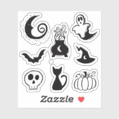 Halloween Spooky Doodles Aufkleber (Blatt)