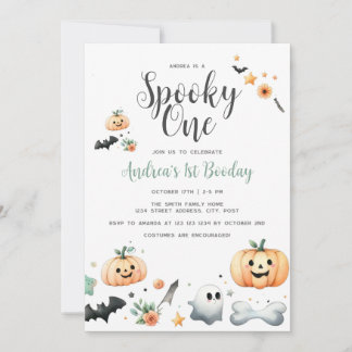 Halloween Spooky erster Einladung