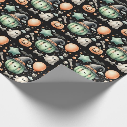 Halloween Spooky erster Geschenkpapier (Ecke)