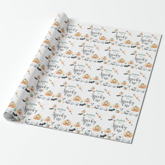 Halloween Spooky erster Geschenkpapier (Ungerollt)