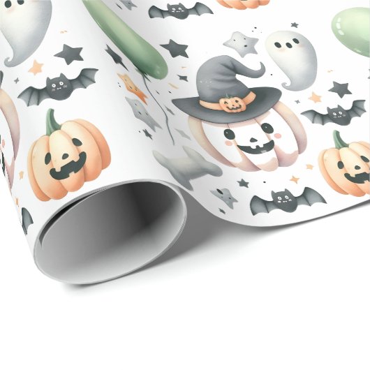 Halloween Spooky erster Geschenkpapier (Rolleneckpunkt)