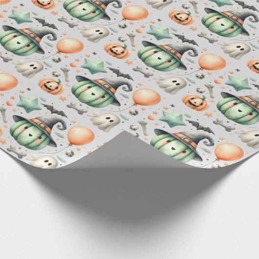 Halloween Spooky erster Geschenkpapier (Ecke)