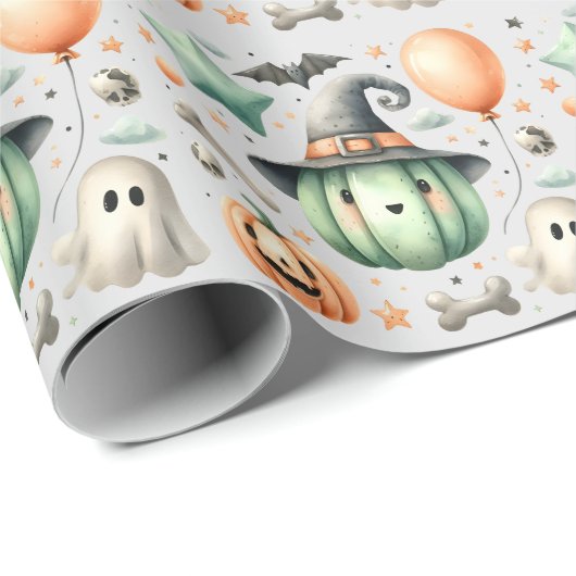 Halloween Spooky erster Geschenkpapier (Rolleneckpunkt)