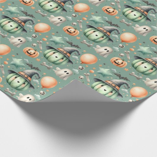 Halloween Spooky erster Geschenkpapier (Ecke)