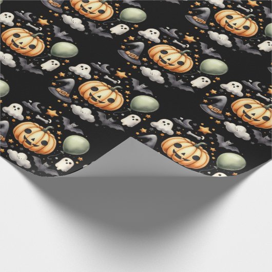 Halloween Spooky erster Geschenkpapier (Ecke)