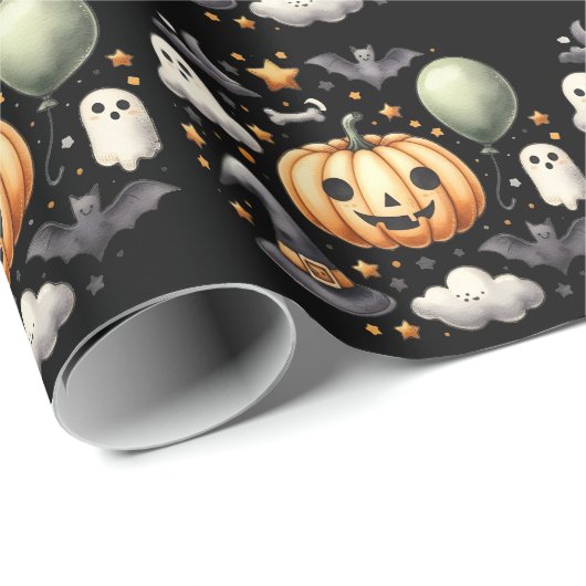 Halloween Spooky erster Geschenkpapier (Rolleneckpunkt)