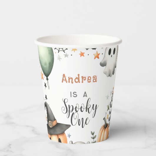 Halloween Spooky erster Pappbecher (Rückseite)