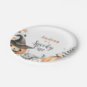 Halloween Spooky erster Pappteller (Schrägansicht)