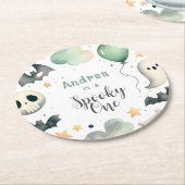 Halloween Spooky erster Runder Pappuntersetzer (Angewinkelt)