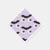 Halloween Spooky Eyeball & Bat Leckereien Lila Serviette (Ecke)