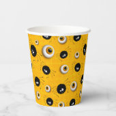 Halloween Spooky Eyeballs und gruselige Spinne gel Pappbecher (Rückseite)