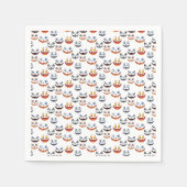 Halloween Spooky Face Pattern Serviette (Vorderseite)
