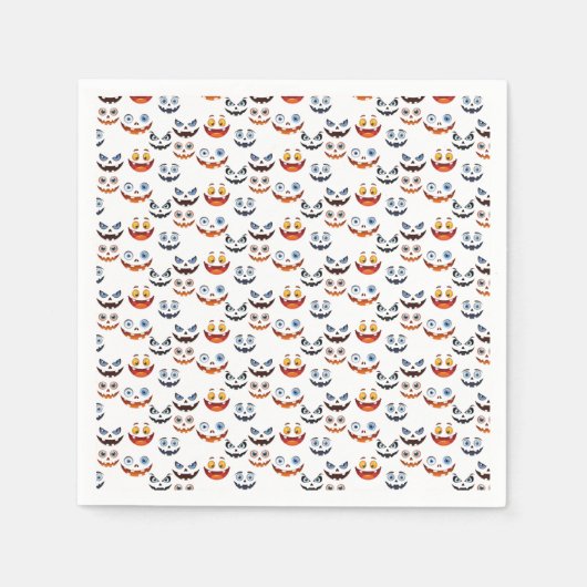 Halloween Spooky Face Pattern Serviette (Vorderseite)