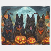 Halloween Spooky Fleecedecke (Vorderseite (Horizontal))