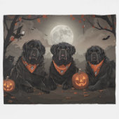 Halloween Spooky Fleecedecke (Vorderseite (Horizontal))