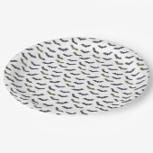 Halloween Spooky Flock von Vampire Bats Pappteller (Schrägansicht)