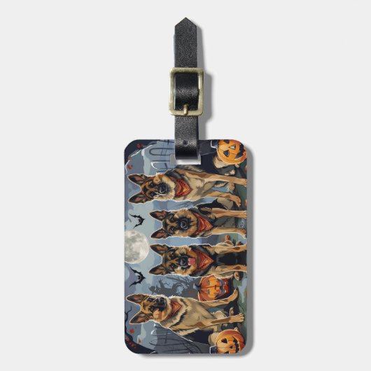 Halloween Spooky Gepäckanhänger (Vorderseite vertikal)