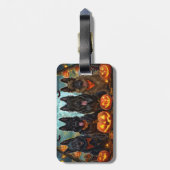 Halloween Spooky Gepäckanhänger (Rückseite vertikal)