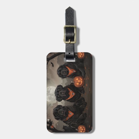Halloween Spooky Gepäckanhänger (Vorderseite vertikal)