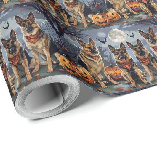 Halloween Spooky Geschenkpapier (Rolleneckpunkt)