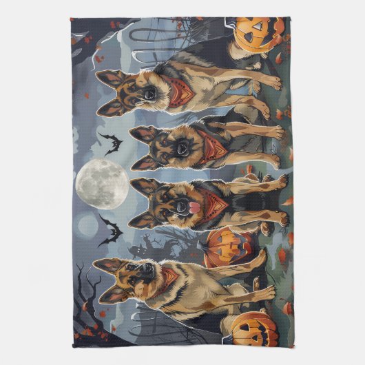 Halloween Spooky Geschirrtuch (Vertikal)