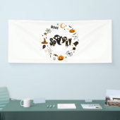 Halloween Spooky Ghost 2.5x6 Vinyl Banner (Messe)