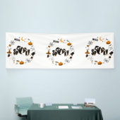 Halloween Spooky Ghost 4x12 Vinyl Banner (Messeveranstaltung)