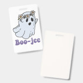 Halloween Spooky Ghost Boo Jee Boo  Ausweis (Front & Back)