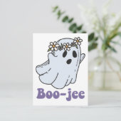 Halloween Spooky Ghost Boo Jee Boo Postkarte (Stehend Vorderseite)
