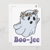 Halloween Spooky Ghost Boo Jee Boo Postkarte (Vorne/Hinten)