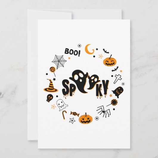 Halloween Spooky Ghost Einladung (Vorderseite)