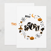 Halloween Spooky Ghost Einladung (Vorne/Hinten)