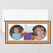 Halloween Spooky Ghost Foto Cards Feiertagskarte (Vorne/Hinten)