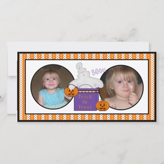 Halloween Spooky Ghost Foto Cards Feiertagskarte (Vorderseite)
