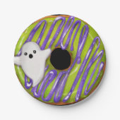 Halloween Spooky Ghost Green Donut Pappteller (Vorderseite)