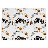 Halloween Spooky Ghost Große Geschenktasche Große Geschenktüte (Vorderseite)