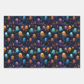 Halloween Spooky Ghost Nahtloses Muster Geschenkpapier Set (Vorderseite 3)