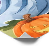 Halloween Spooky Ghost Night mit Beängstigenden Pu Poster (Ecke)