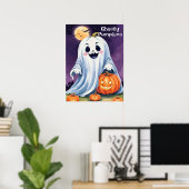 Halloween Spooky Ghost Night mit Beängstigenden Pu Poster (Heimbüro)