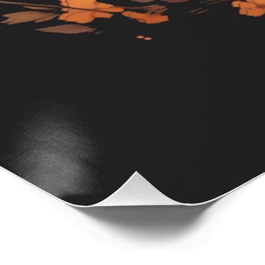 Halloween Spooky Ghost Pumpkin Poster (Ecke)