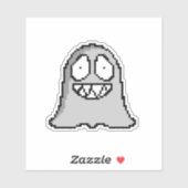 Halloween Spooky Ghost - Retro Pixel Art Style Aufkleber (Blatt)