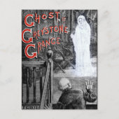 HALLOWEEN SPOOKY GHOST VON GREYSTONE MANSION POSTKARTE (Vorderseite)