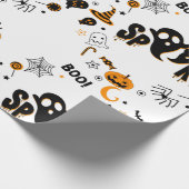 Halloween Spooky Ghost Wrapping Paper Geschenkpapier (Ecke)